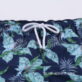 Calção de banho azul personalizado com sublimação calções de praia masculinos